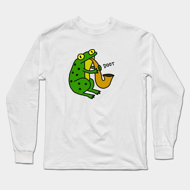 Jazz Frog (color) Long Sleeve T-Shirt by NaylorsCartoons